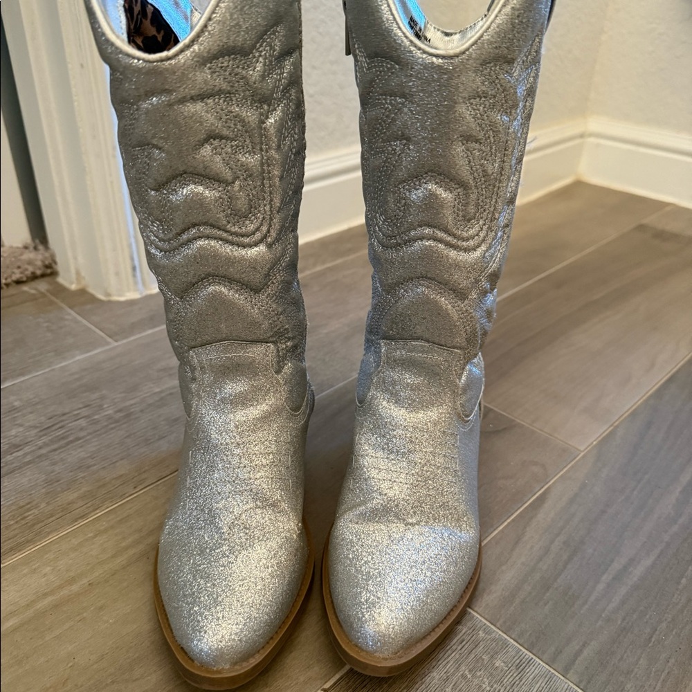 Silver Steve Madden boots